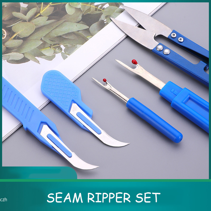 Embroidery Yarn - 5Pcs Blue Sewing Ripper Kit with