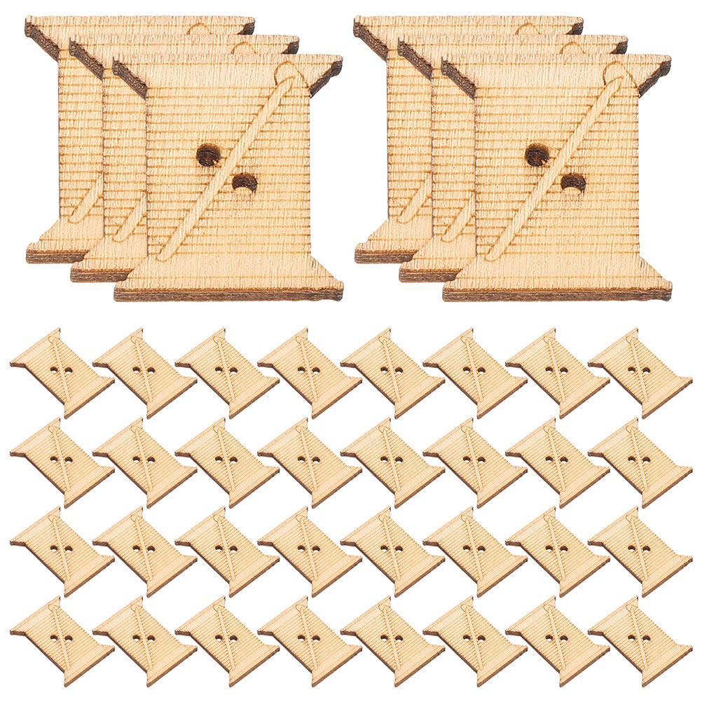 Embroidery Yarn - 100Pcs Wooden Embroidery Floss Bobbins Thread