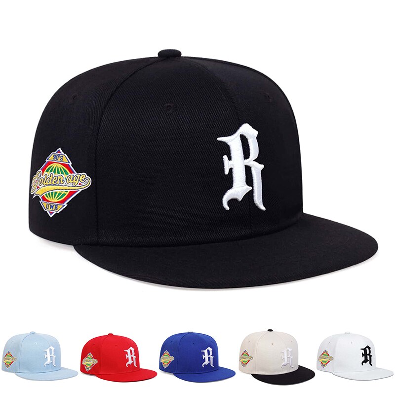 Embroidery Gothic - Gothic Letter R Embroidery Hip-hop Hats