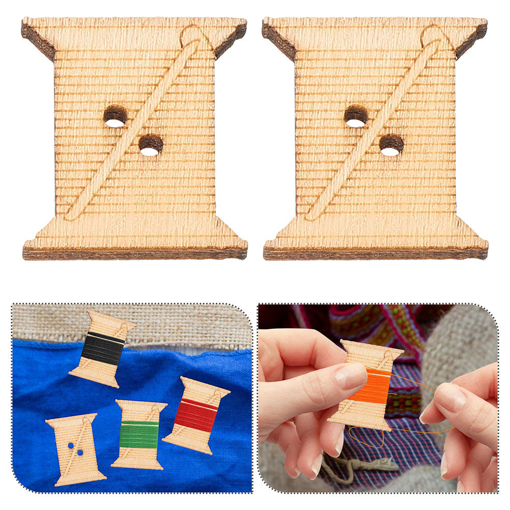 Embroidery Tools - 100Pcs Wooden Sewing Machine Thread Bobbins