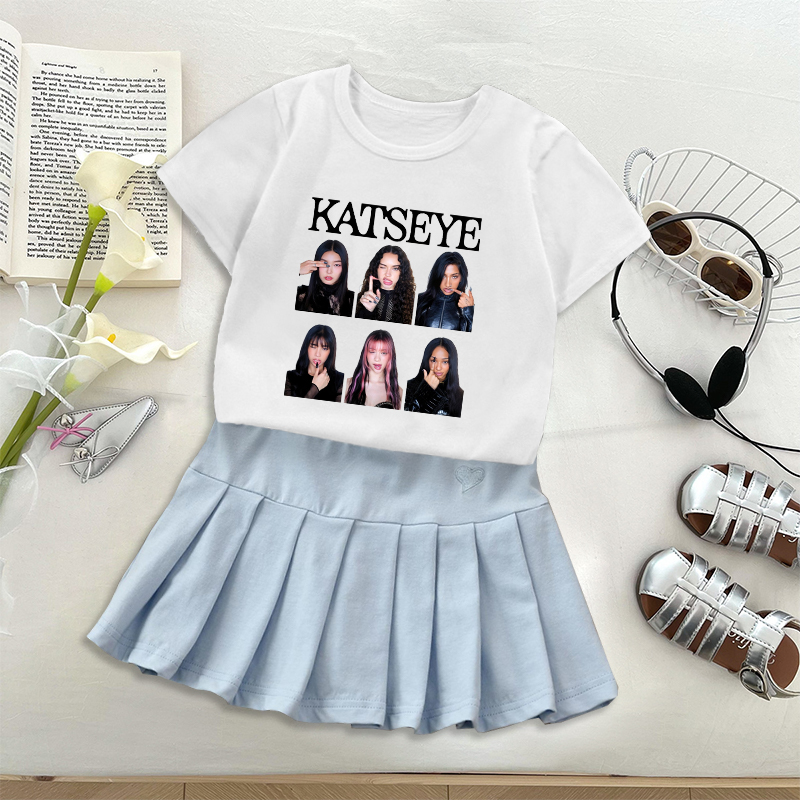 Fashion K POP K-KATSEYE T-shir - Embroidery Dress recension och pris