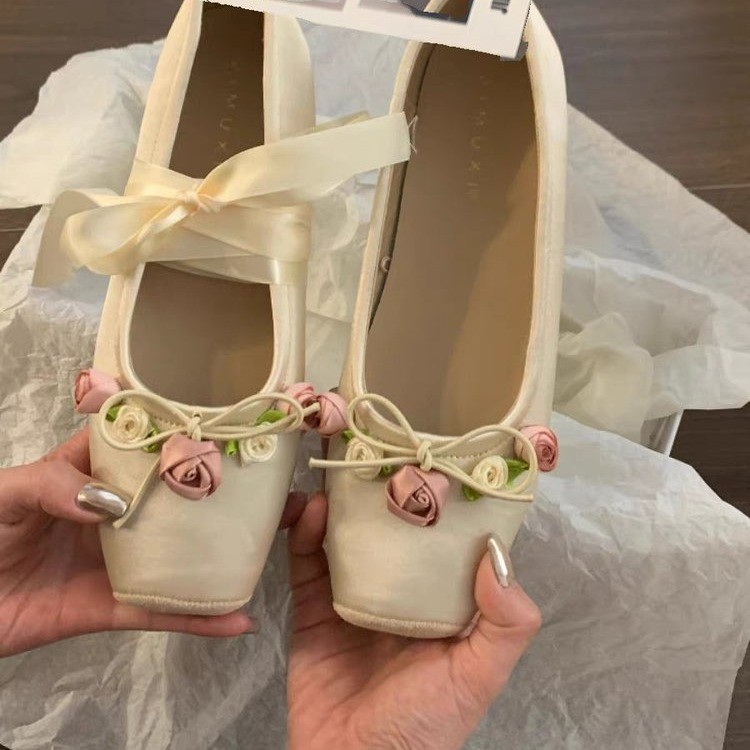 Women Flats Bow Marie Janes Sh - Embroidery Dress recension och pris