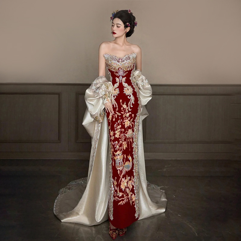 Xiuhe Clothing 2026 New Tube T - Embroidery In Indonesia recension och pris