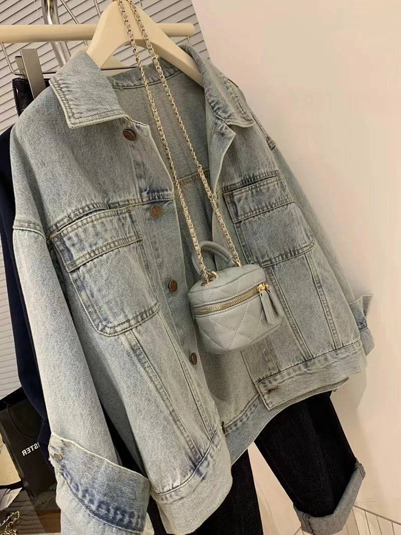 Denim Coat Women Y2k Spring Au - Embroidery Gothic recension och pris