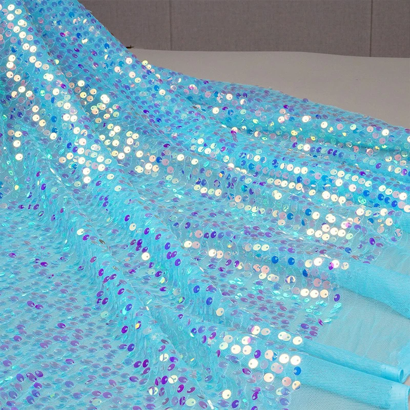 Rainbow Sequin Embroidery Fabr - Embroidery Gradient recension och pris