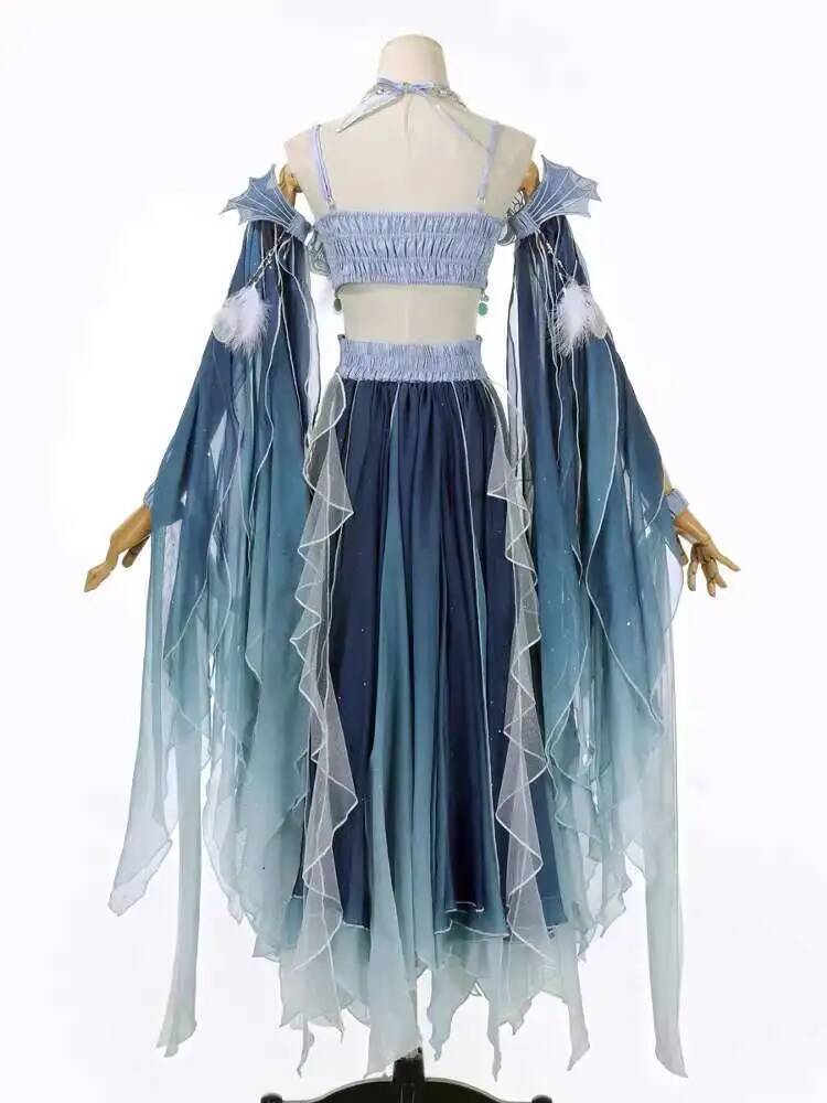 Exotic Blue Dress Heavy Embroi - Embroidery Dress recension och pris