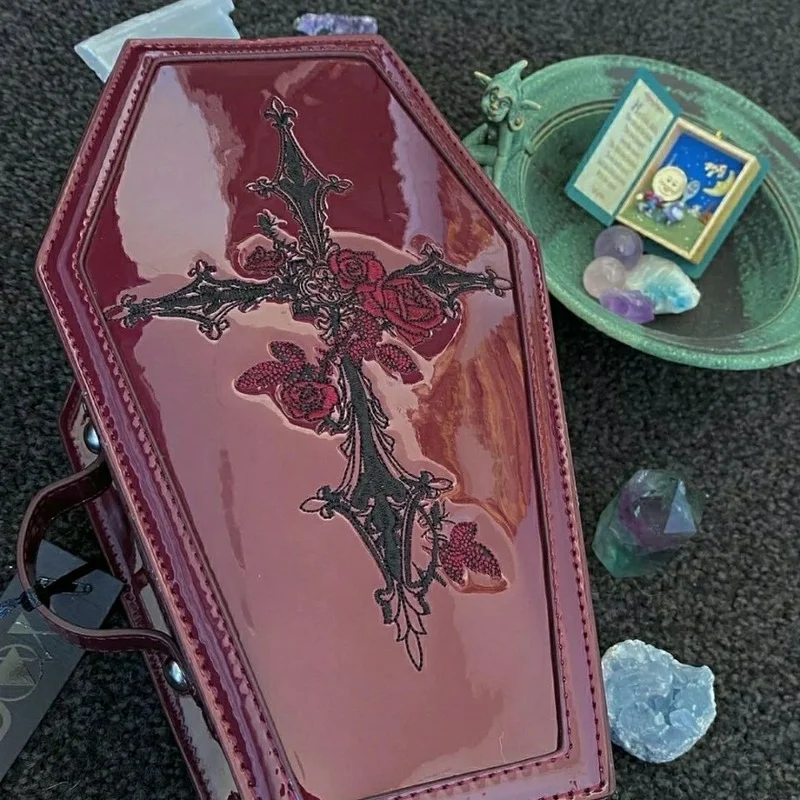Harajuku Y2K Lolita Handbags C - Embroidery Gothic recension och pris