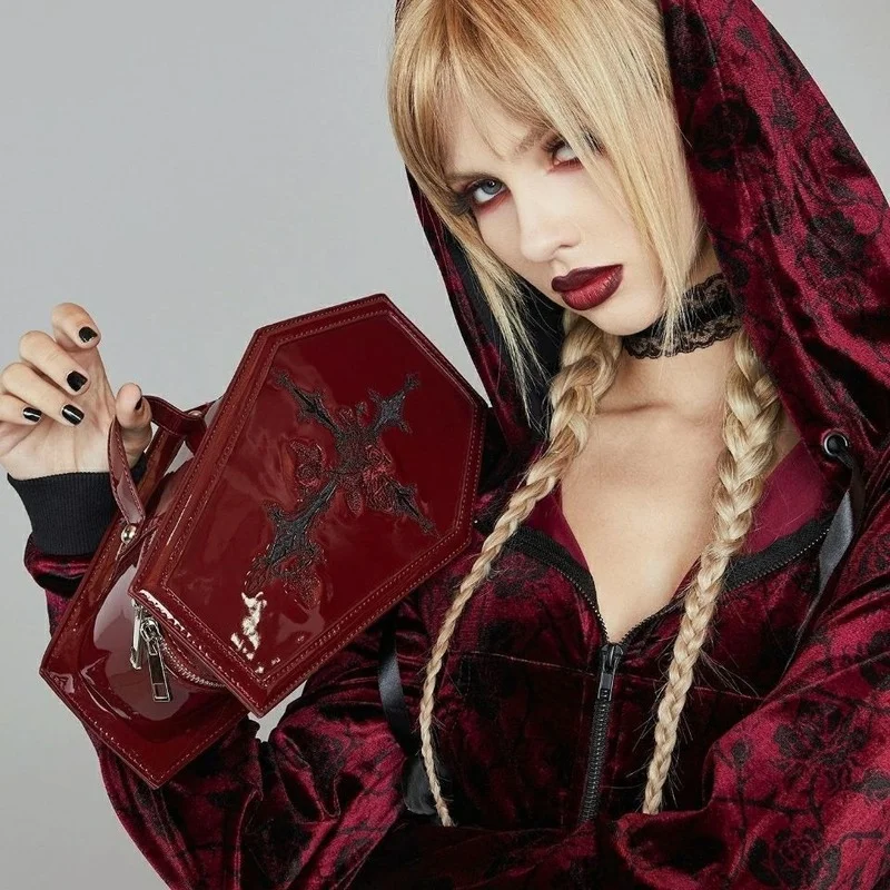 Harajuku Y2K Lolita Handbags C - Embroidery Gothic recension och pris