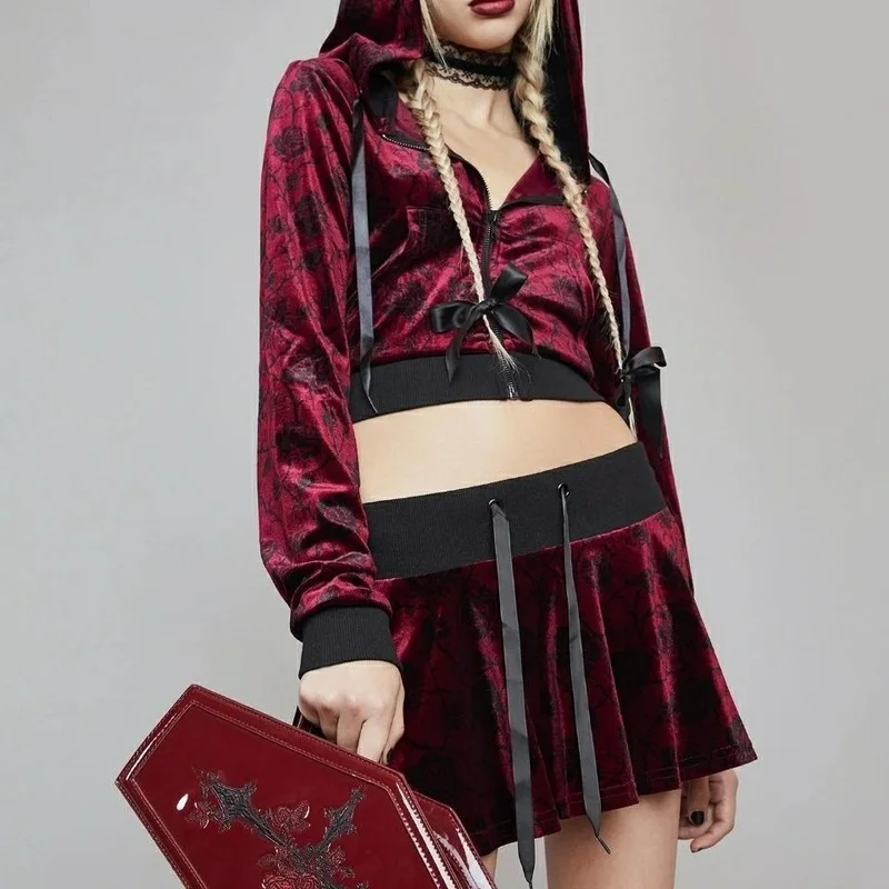 Harajuku Y2K Lolita Handbags C - Embroidery Gothic recension och pris