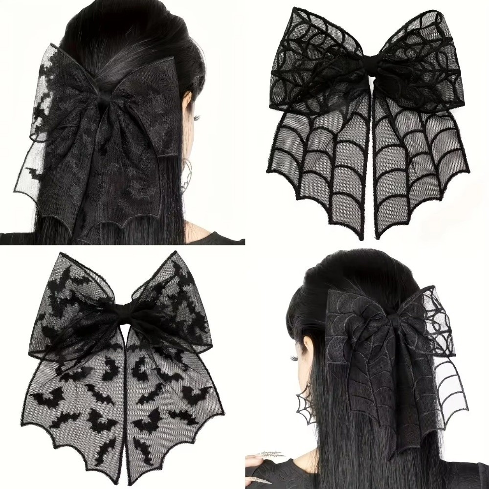 Lace Tulle Veil Hair Clips Bat - Embroidery Gothic recension och pris