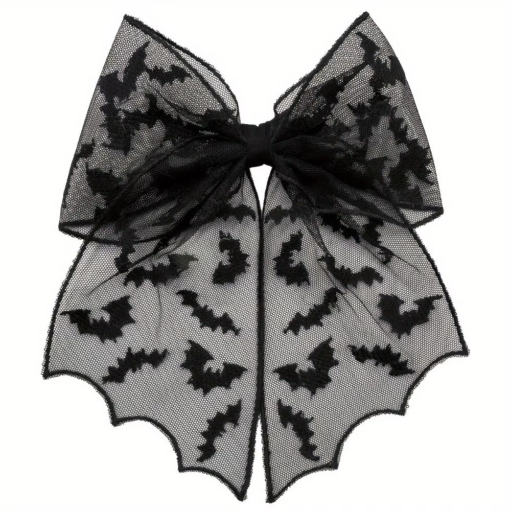 Lace Tulle Veil Hair Clips Bat - Embroidery Gothic recension och pris