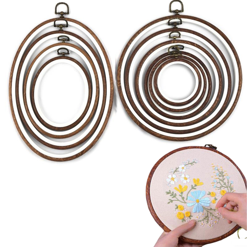 10PCS Sewing Tool Round Oval I - Embroidery Hoop recension och pris