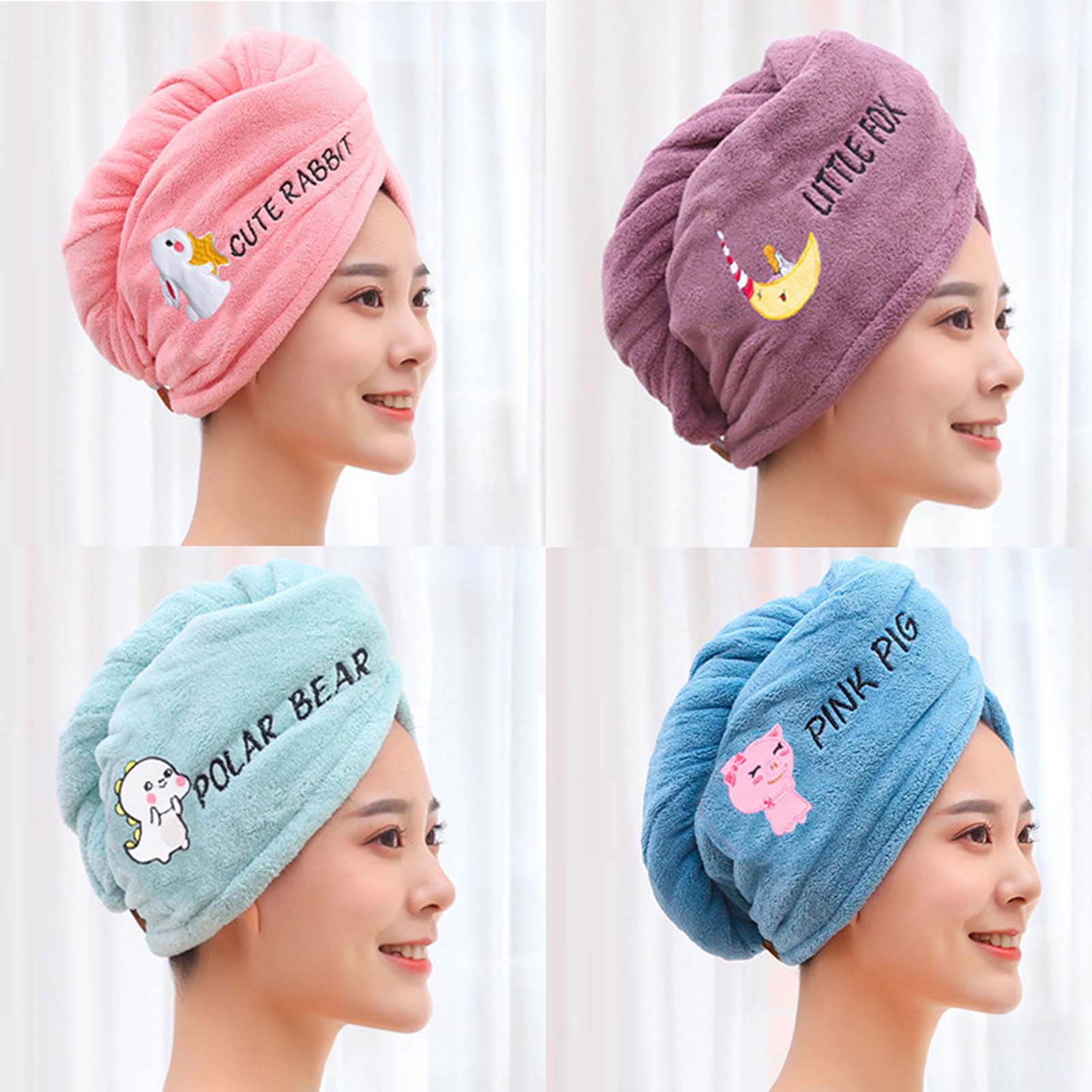 Coral Fleece Womens Hair Towel - Embroidery Hat Machine recension och pris
