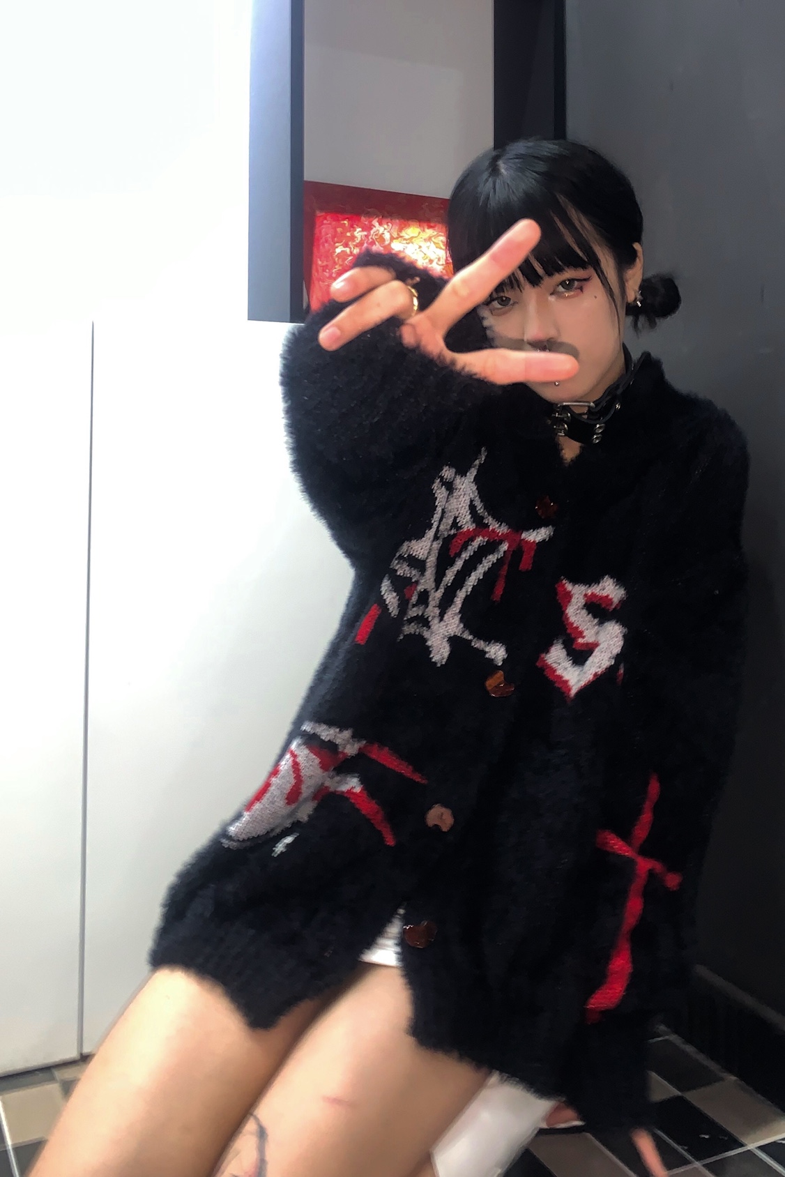 Y2k Fashion Women's Sweater Si - Embroidery Gothic recension och pris