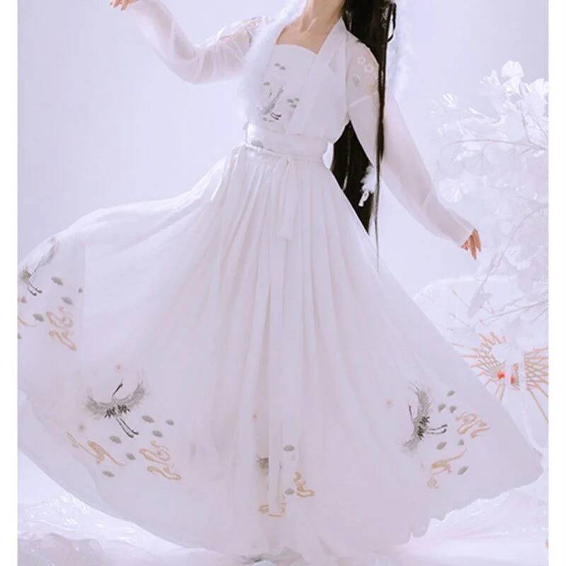 Chinese Ancient Hanfu Women's  - Embroidery Dress recension och pris