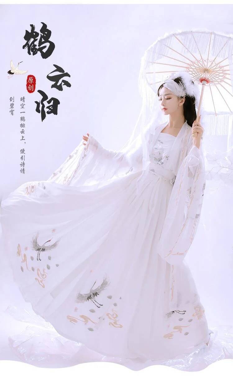 Chinese Ancient Hanfu Women's  - Embroidery Dress recension och pris