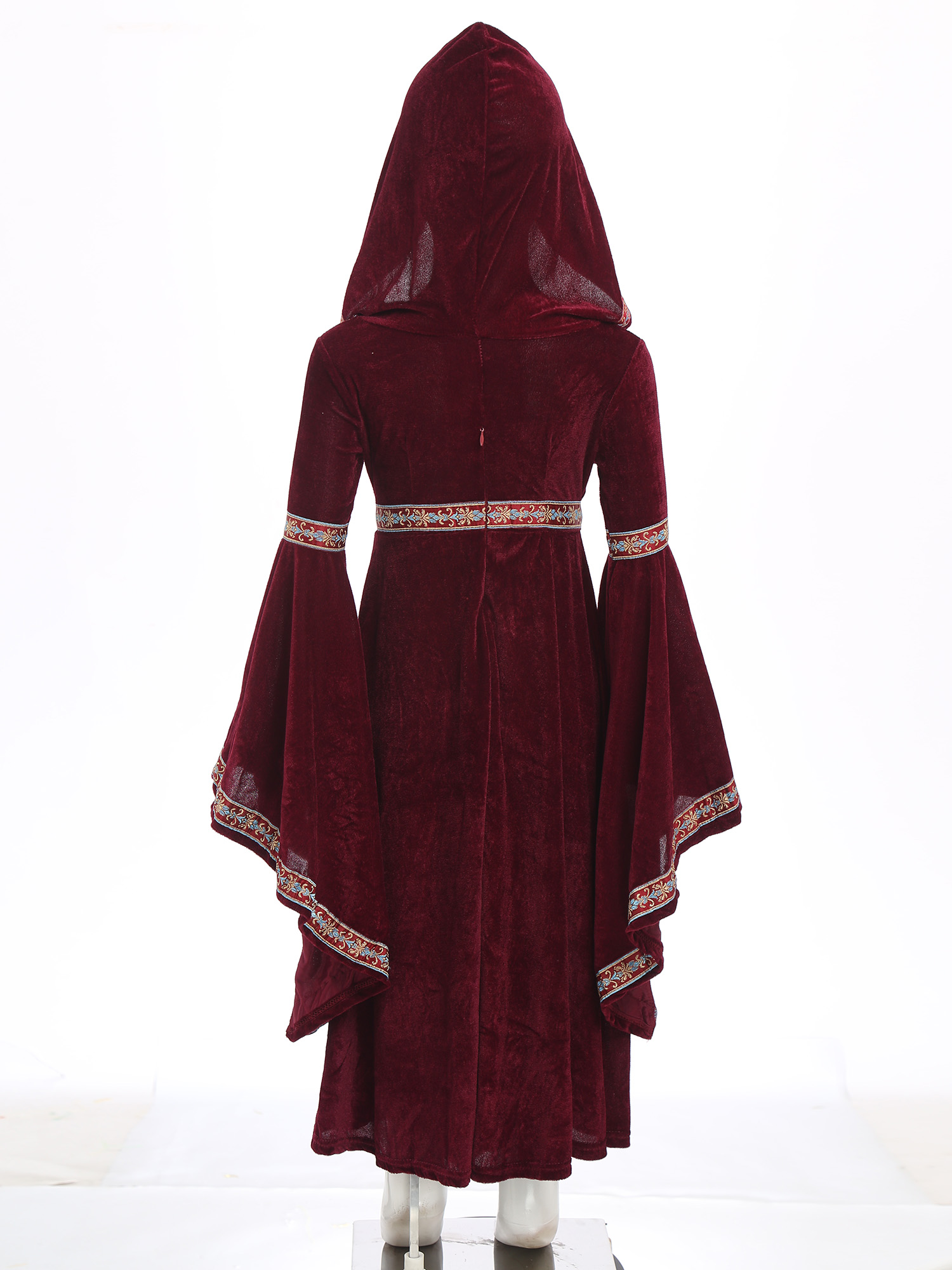 Hooded Medieval Princess Costu - Embroidery Gothic recension och pris