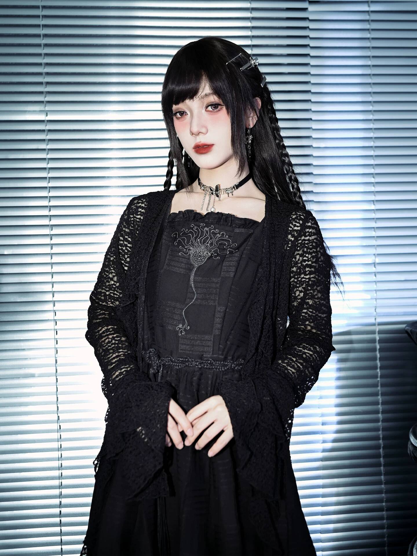 New Crinoid Embroidery Black D - Embroidery Dress recension och pris