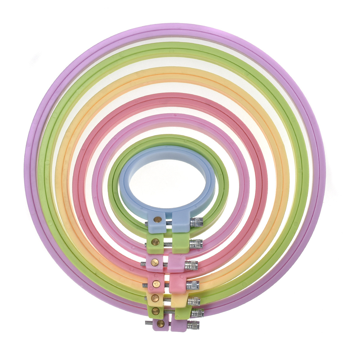 1/7pcs 7-25cm Plastic Embroide - Embroidery Hoop recension och pris
