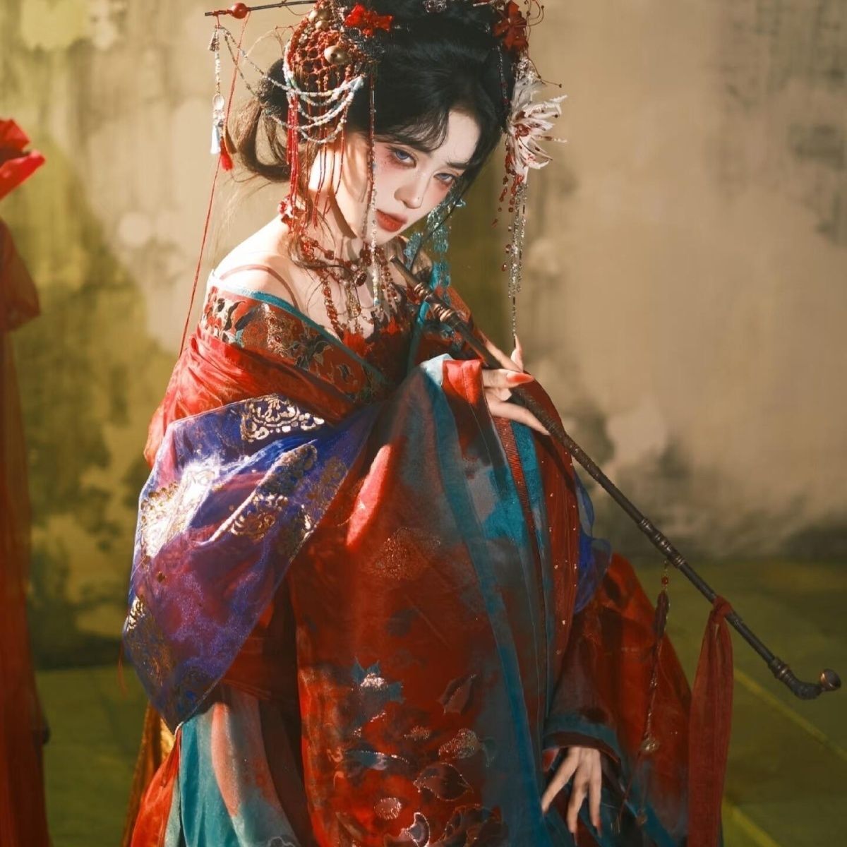 Black Blue Embroidery Hanfu Wo - Embroidery Dress recension och pris
