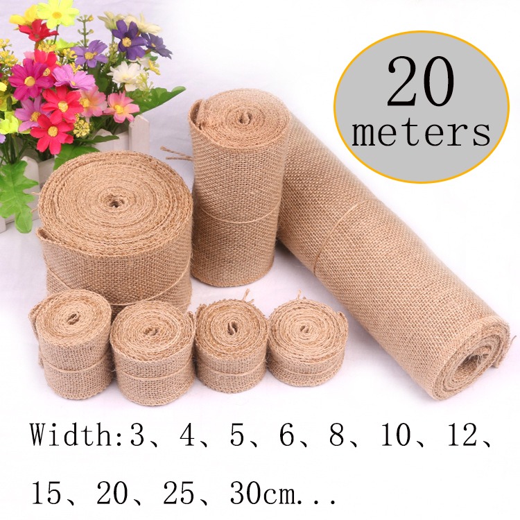 5-30CM Natural Jute Linen Fabr - Linen Fabric Natural recension och pris