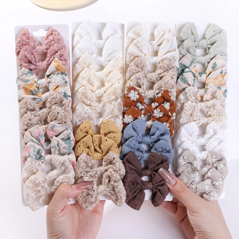 10Pcs/Set Fashion Bows Hairgri - Embroidery Love recension och pris