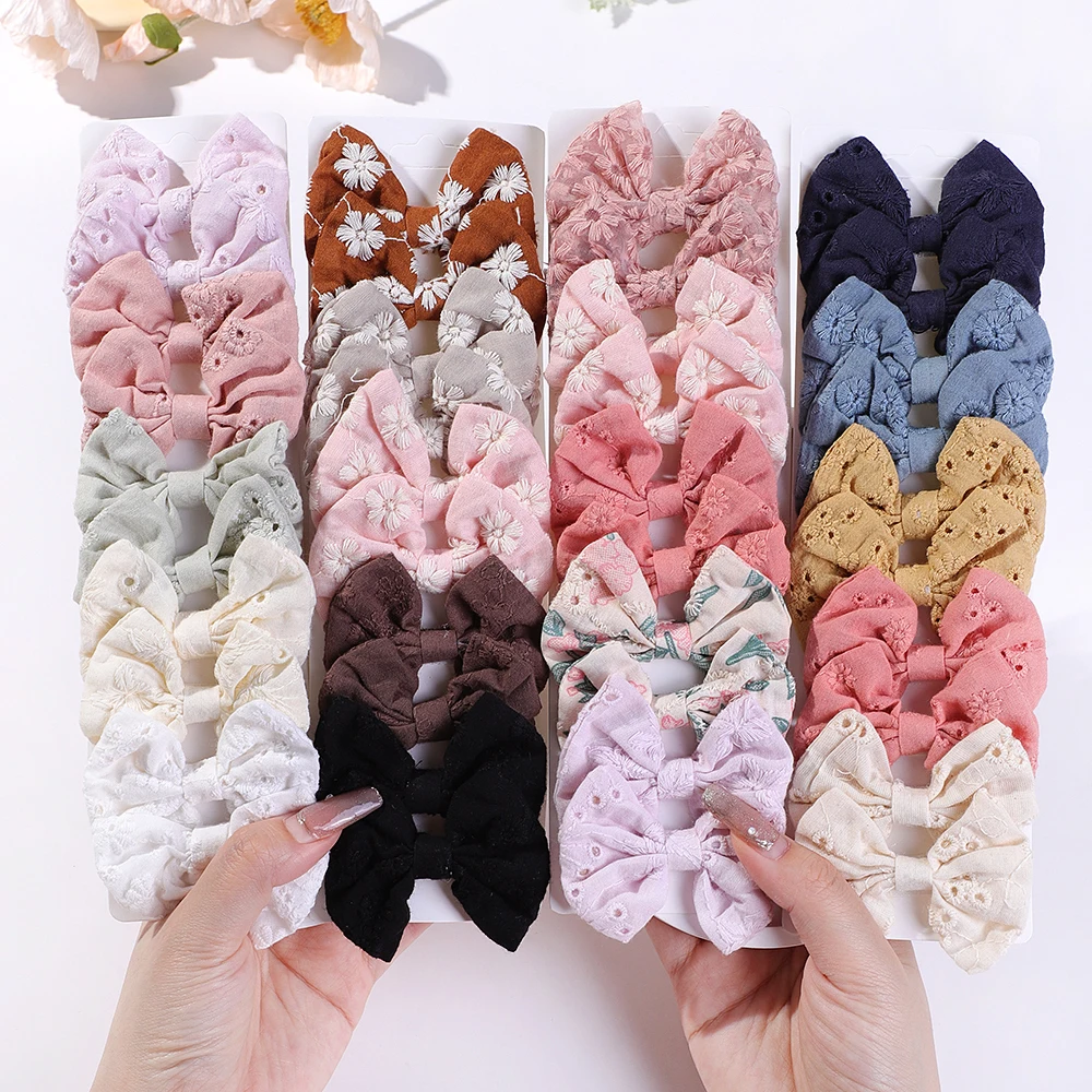 10Pcs/Set Fashion Bows Hairgri - Embroidery Love recension och pris