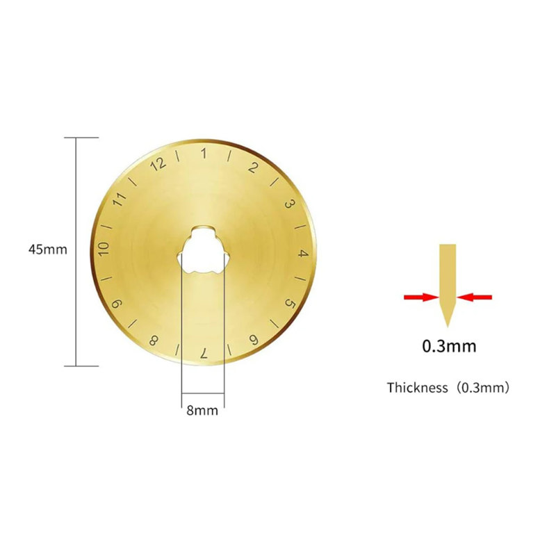 10pcs Titanium Coated 45mm Rot - Embroidery Converter recension och pris