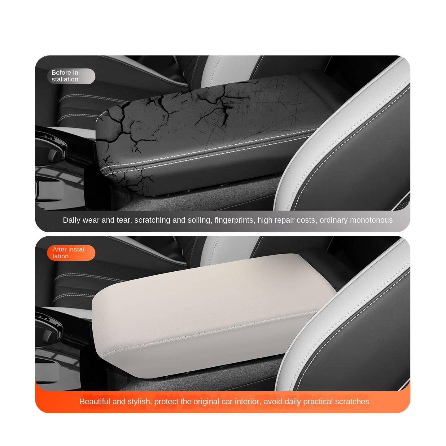 Hard Shell Leather Armrest Box - Embroidery Yarn recension och pris