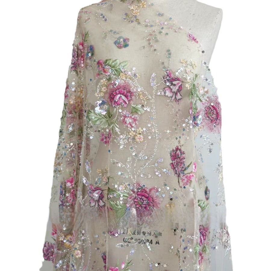 1M 120Cm Wide Luxury Beaded La - Embroidery Gradient recension och pris