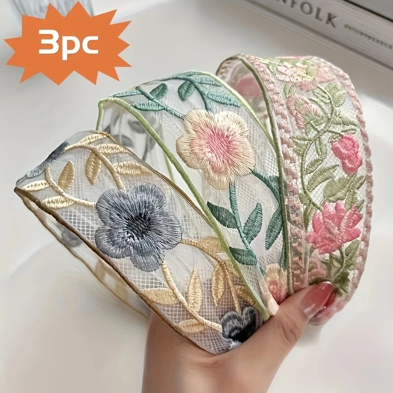 1/3pcs Elegant Chiffon Embroid - Embroidery Hoop recension och pris