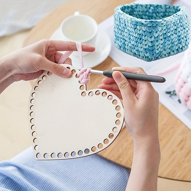 3pcs Heart-Shaped Crochet Bask - Embroidery Hoop recension och pris