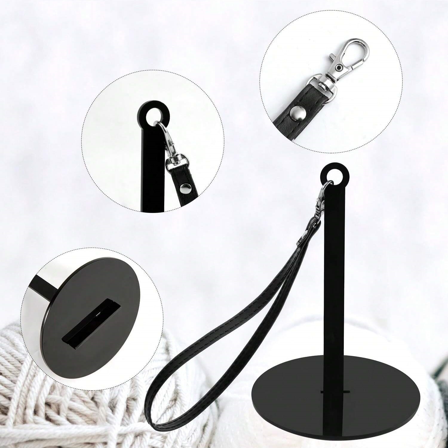 With Leather Wrist Strap Wrist - Stitch Marker Ring recension och pris