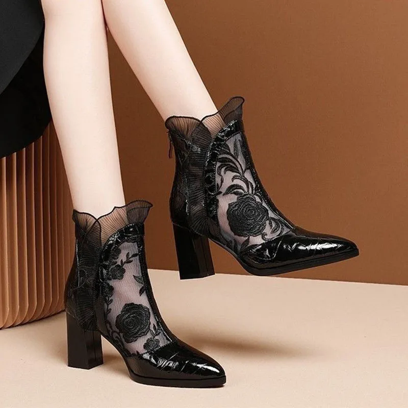 High Heels Women Sexy Embroide - Embroidery Dress recension och pris