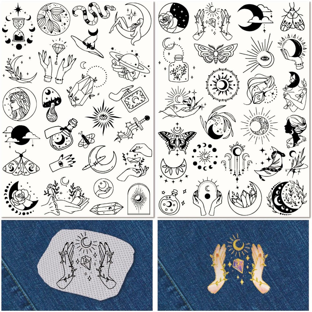 51Pcs Boho Moon Sun Water Solu - Embroidery Yarn recension och pris