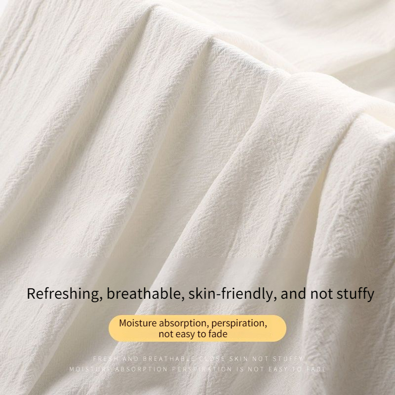 Summer Cotton Linen Crepe Fabr - Linen Fabric Natural recension och pris