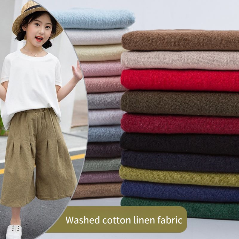 Summer Cotton Linen Crepe Fabr - Linen Fabric Natural recension och pris